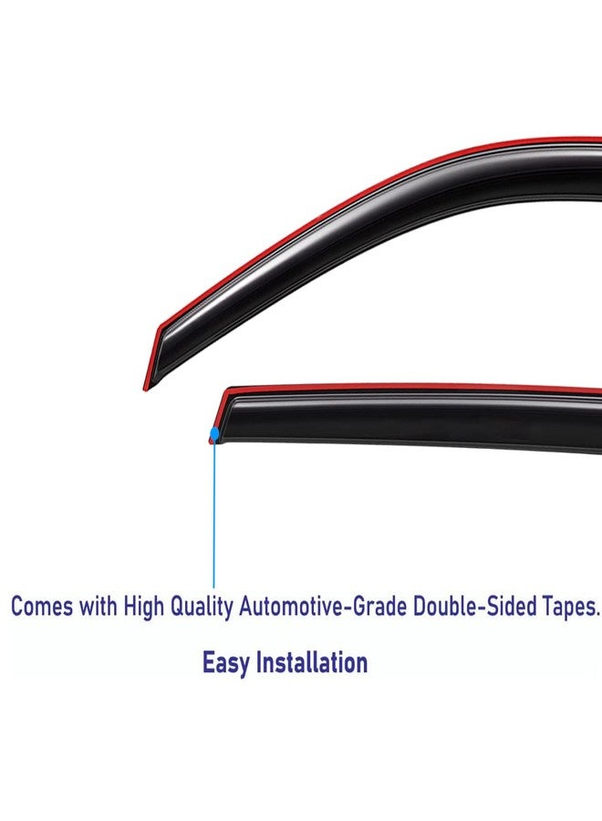 Lightronic واقي نافذة تهوية السيارة لايترونيك فائق المتانة، يُثبّت داخل قناة التهوية، يناسب سيارات هوندا سيفيك سيدان موديلات 2016-2021، واقي من المطر والأشعة فوق البنفسجية، عاكس هواء أصلي، سهل التركيب بدون حفر، لون دخاني داكن، 4 قطع - Image 5